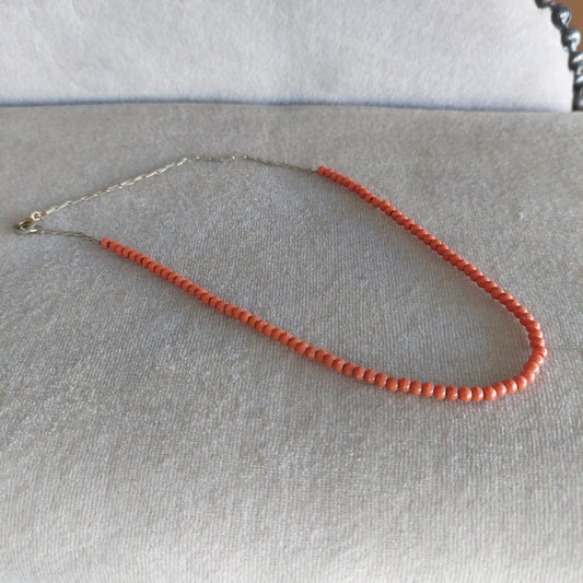 Collanina Girocollo Perline Plastica Vintage