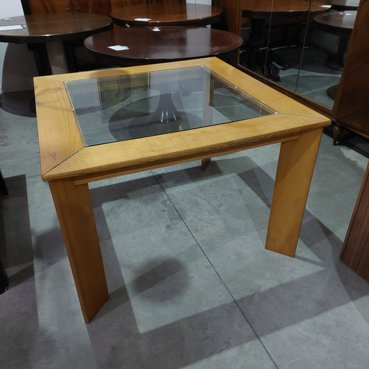 Tavolo* Quadrato Legno/vetro Vintage Cm108x108x75h