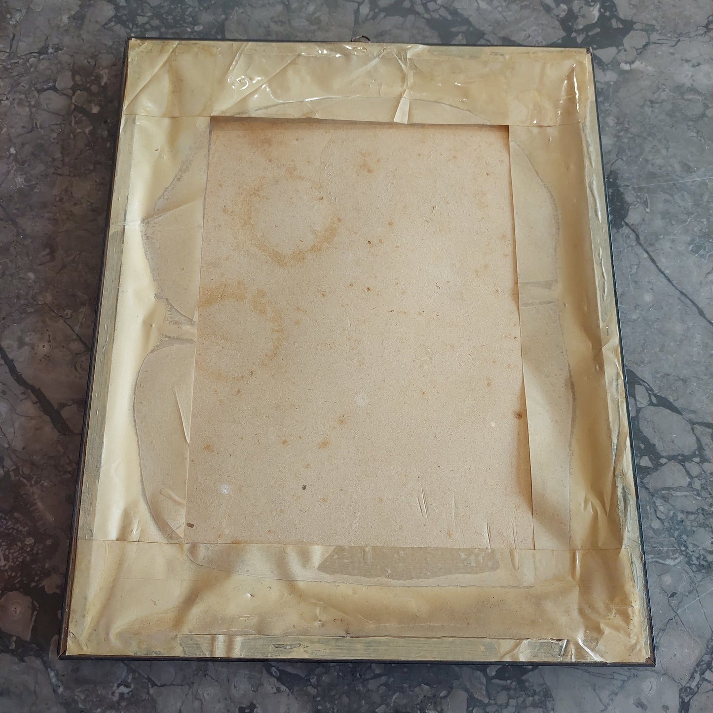 Quadro Scena Indiana Dipinta Su Foglia Cm27,5x34