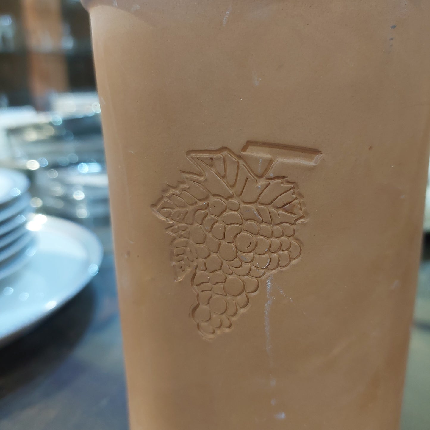 Portabottiglia Terracotta Decoro Uva