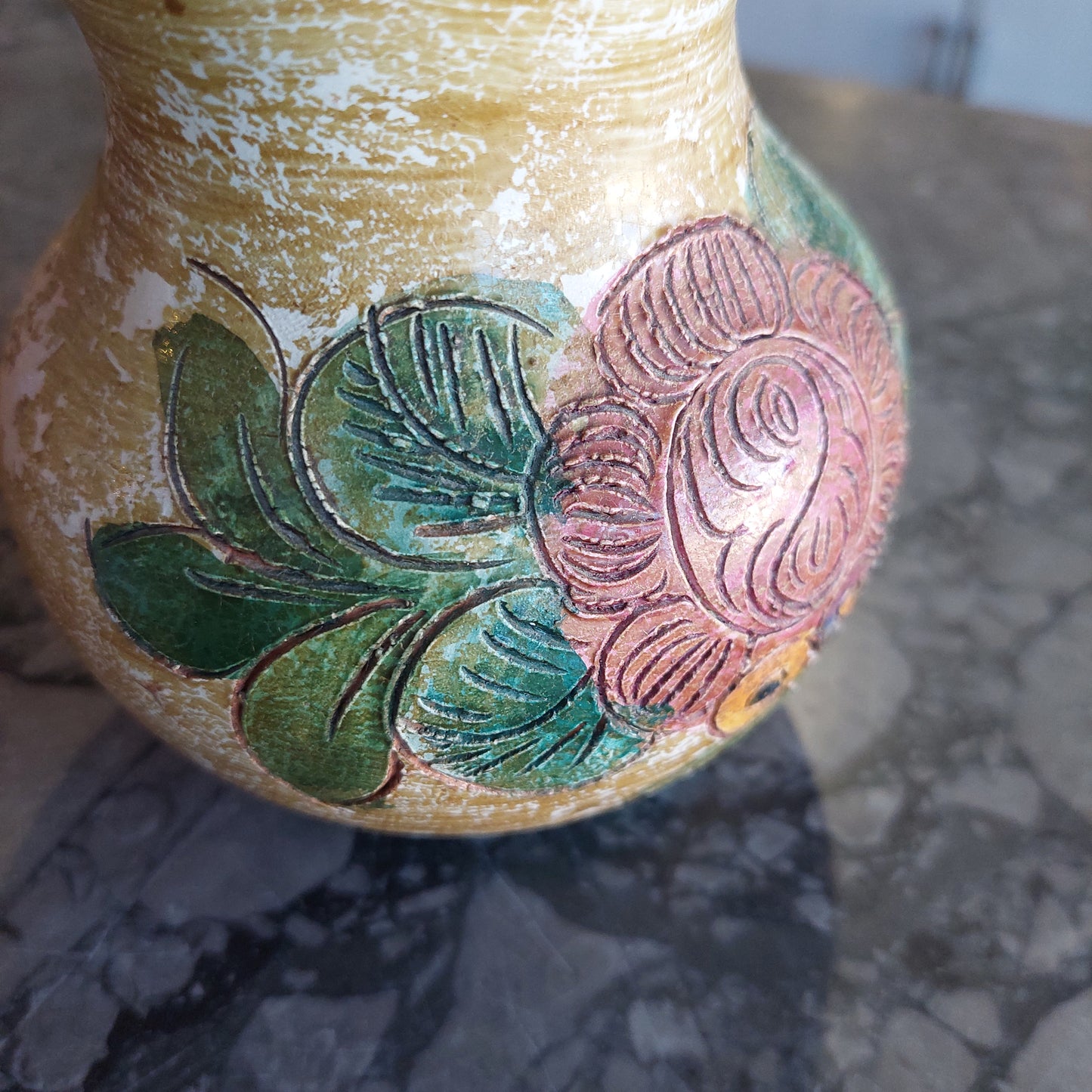 Vasetto * Terracotta Dipinta A Mano Stile Deruta
