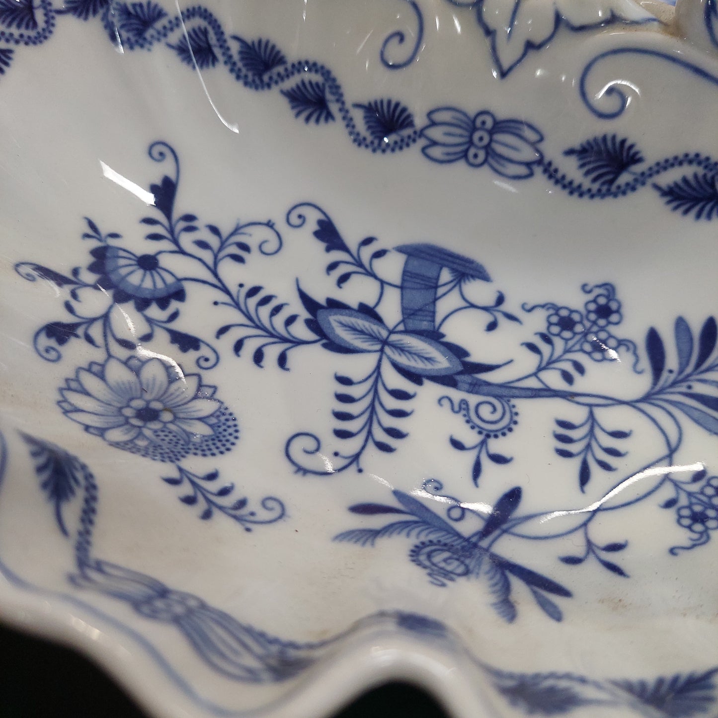 Centrotavola Porcellana Original Zwiebelmuster Czechoslovakia