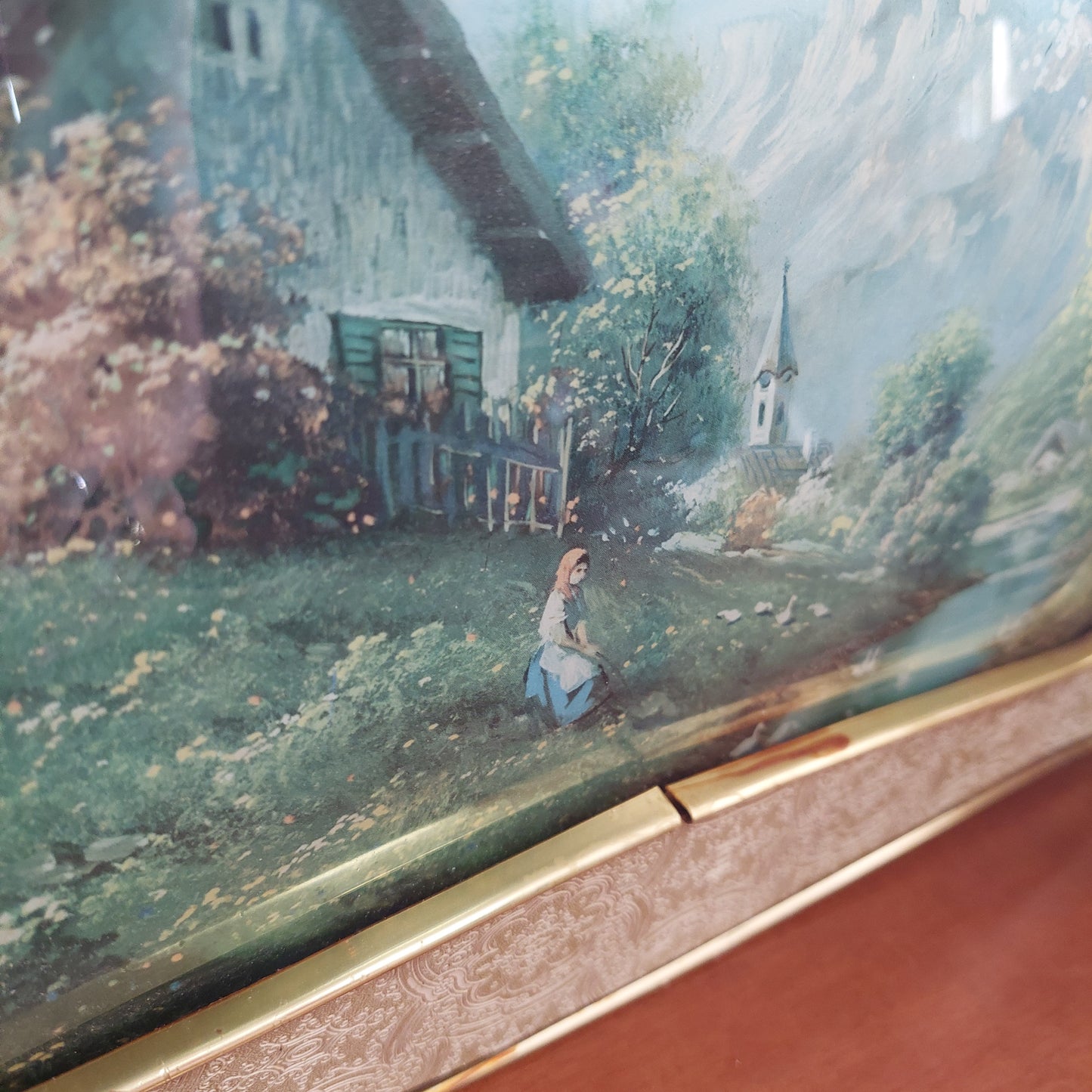 Quadro * Vintage Paesaggio Montano Cm38x32