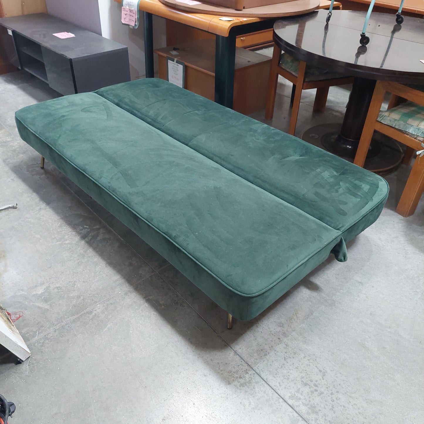 Divano Letto Clic Clac Velluto Verde Petrolio Cm180x102x80h