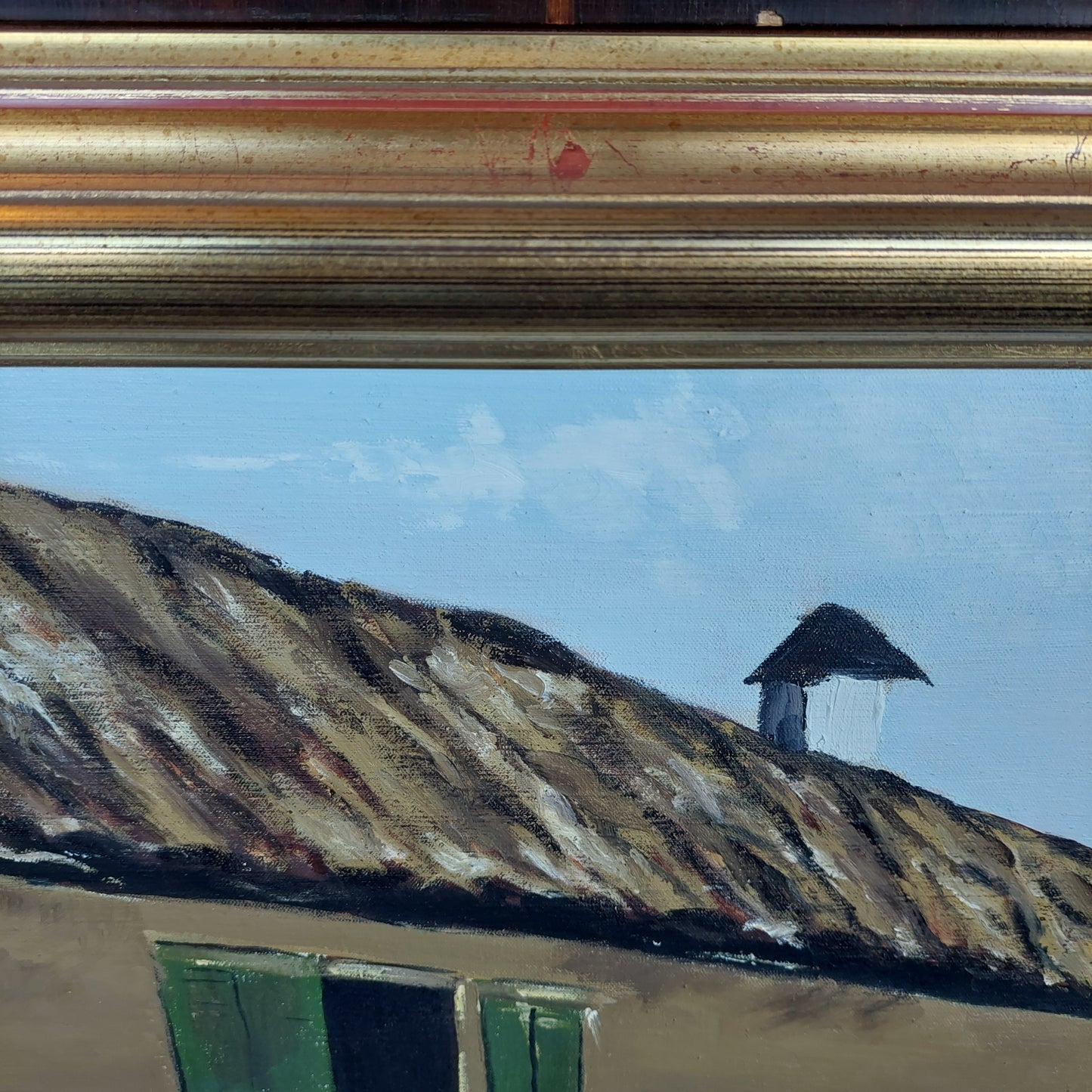 Quadro Olio Su Tela Casa Di Campagna Di R. Ungaro