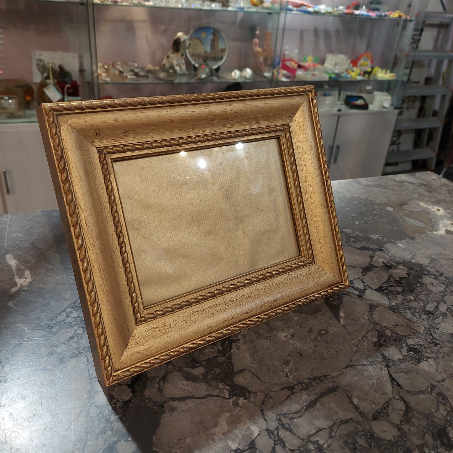 Portafoto Legno Oro Cm21x26