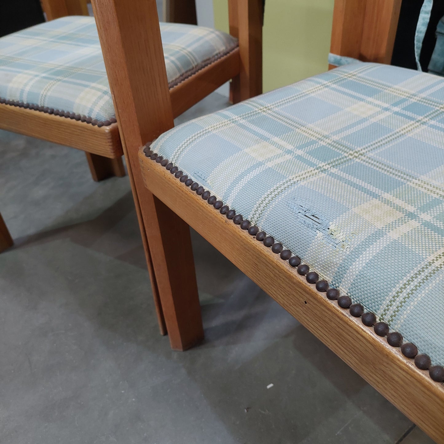 Sedia Frassino Imbottita Anni 60