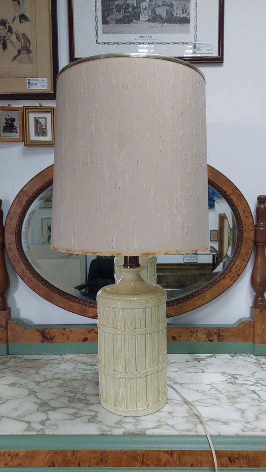 Abatjour Ceramica Effetto Legno Cm84h (64728)