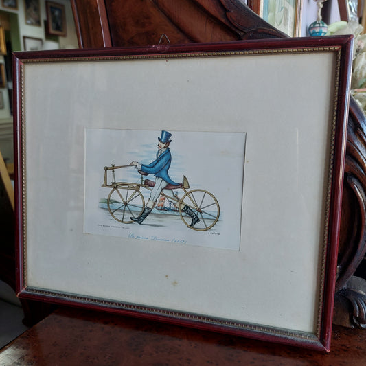 Quadretto Cartolina Vintage Bicicletta D'epoca