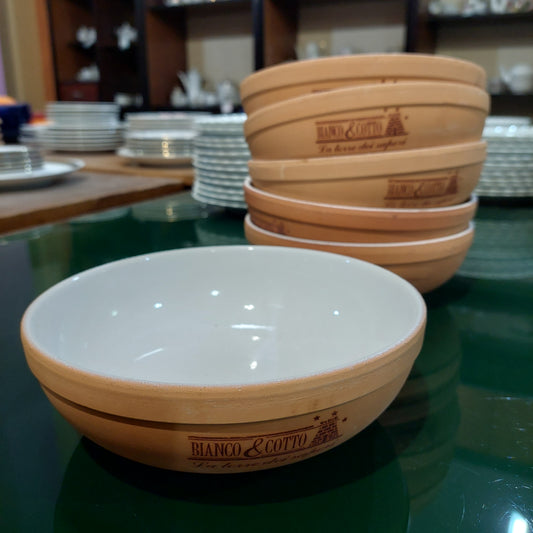 Set/6 Ciotole Bianco & Cotto