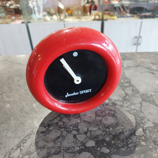 Orologio Rosso Vintage Space Age Cm14x13h