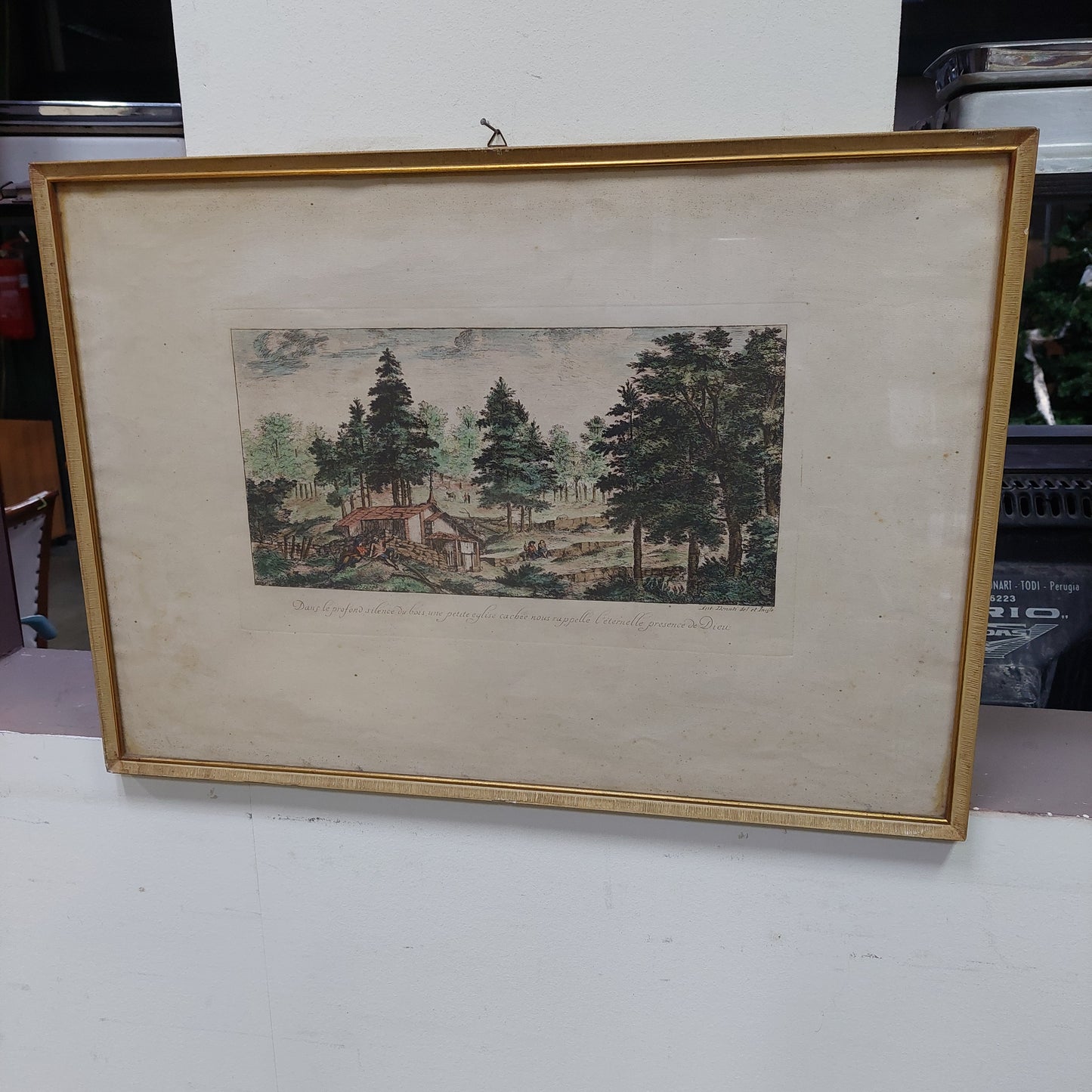 Quadro Litografia Paesaggio Antonio Donati Cm68x50