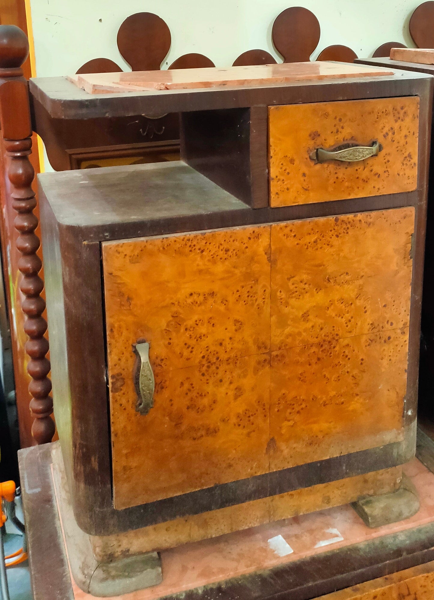 Coppia Comodini St. Decò 1/c  1/s Cm51x33x65h