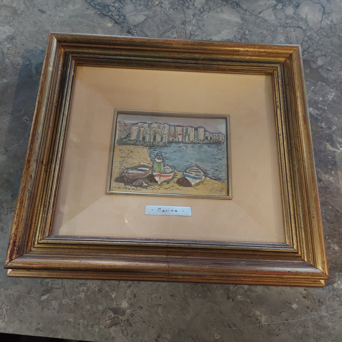Quadro Foglia Argento Marina Cm29x26