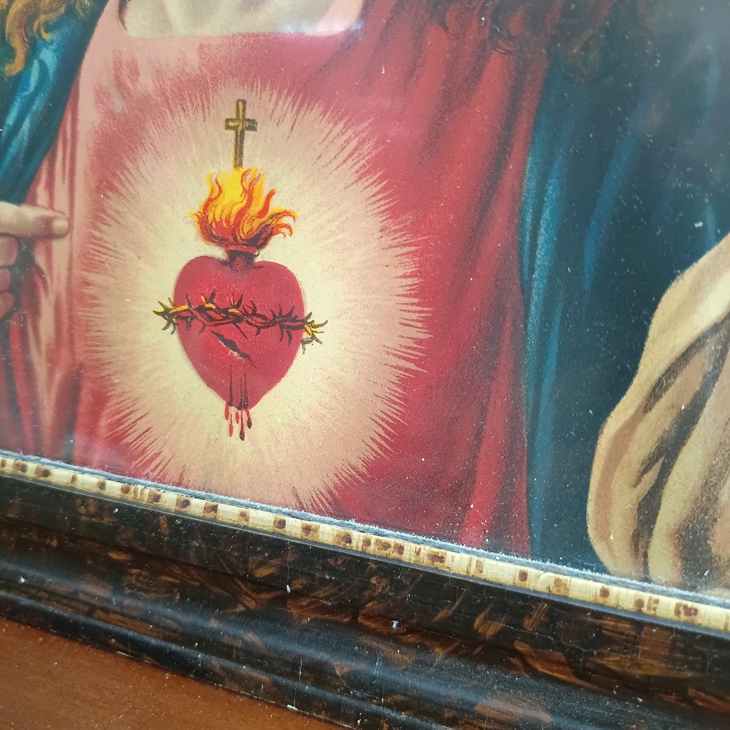Q/ Sacro Cuore Di Gesù Vintage Cm77x42