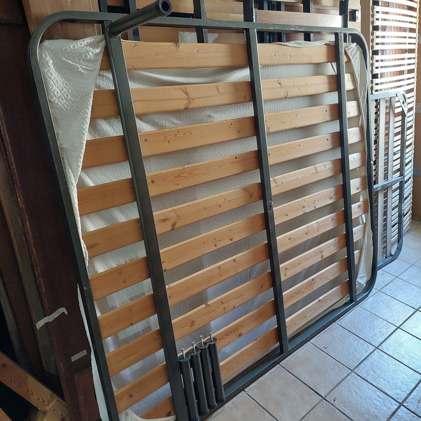 Rete * 1 Piazza E Mezza Doghe Legno Cm120x190