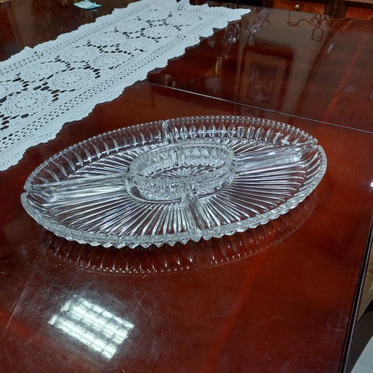 Set/5 Pezzi Antipastiera Cristallo Molato