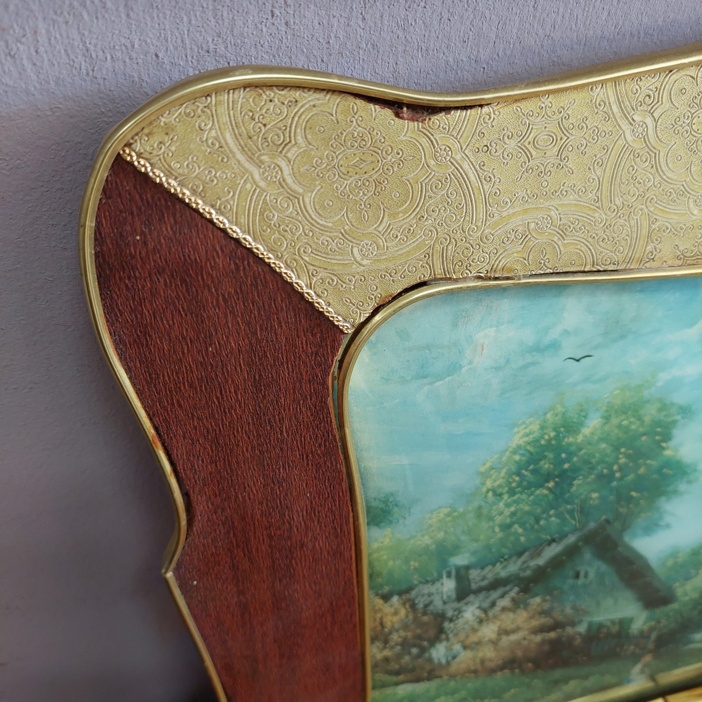 Quadro * Vintage Paesaggio Montano Cm38x32