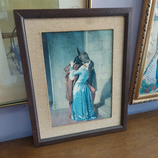 Quadretto Stampa Il Bacio Di Hayez Cm22,5x28