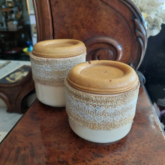 Set/2 Barattoli Ceramica Sic Vintage
