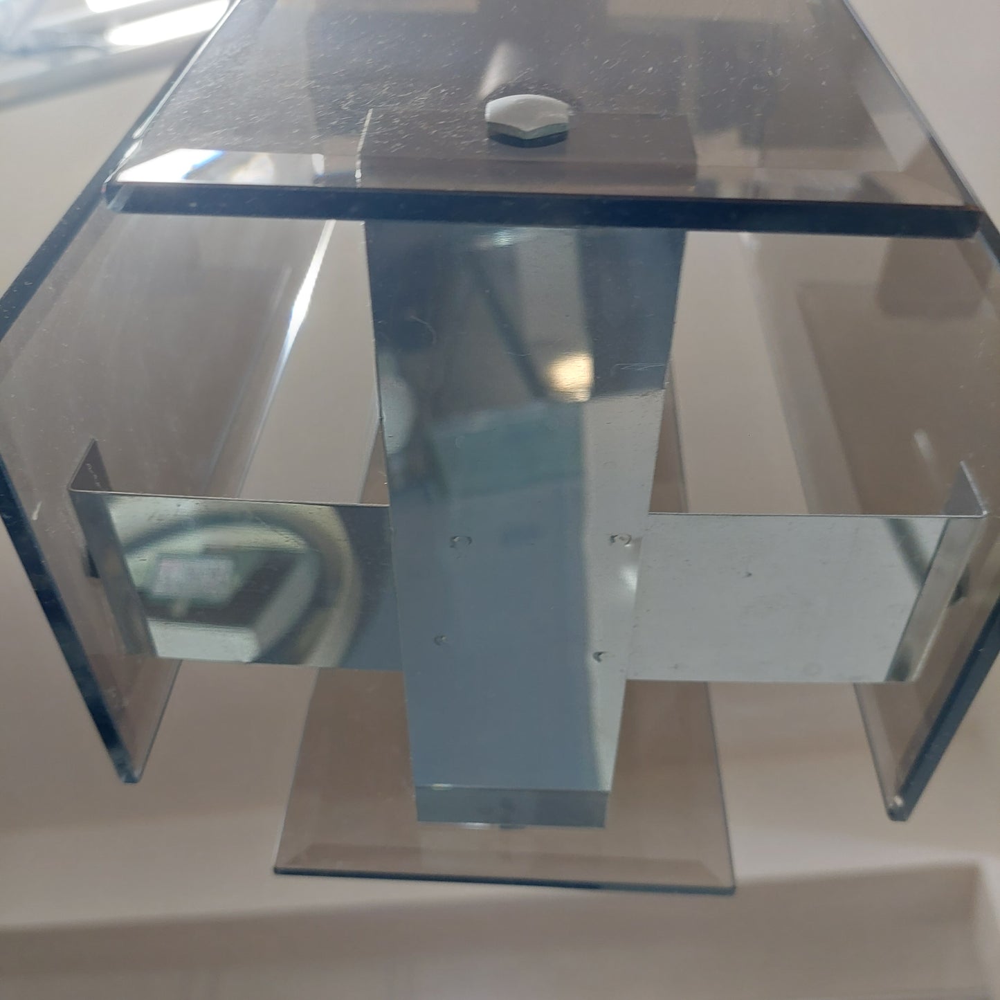 Lampadario Vetro Fumè Anni 60 / 70 1 Luce