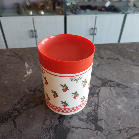 Contenitore Caffè Ciliegie Vetro Opalino