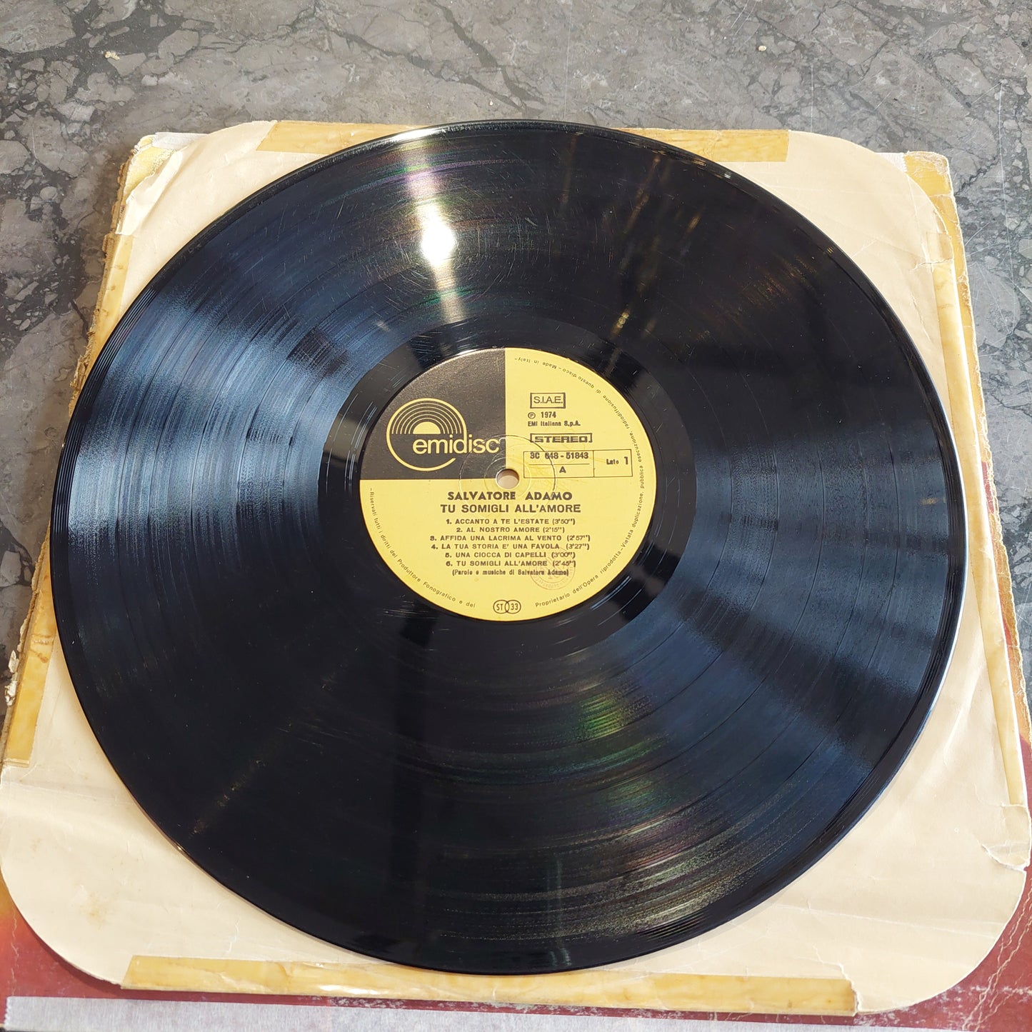 V/tu Somigli All'amore - Salvatore Adamo (lp)