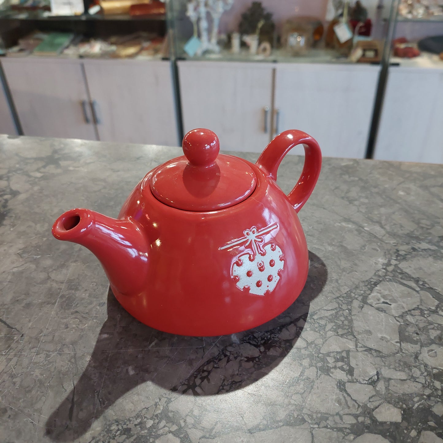 Teiera Ceramica Rossa Cuore