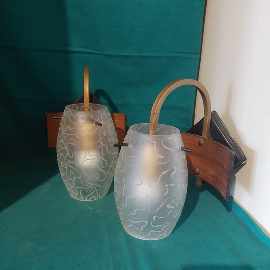 Coppia Applique Vintage Anni '60 1/luce