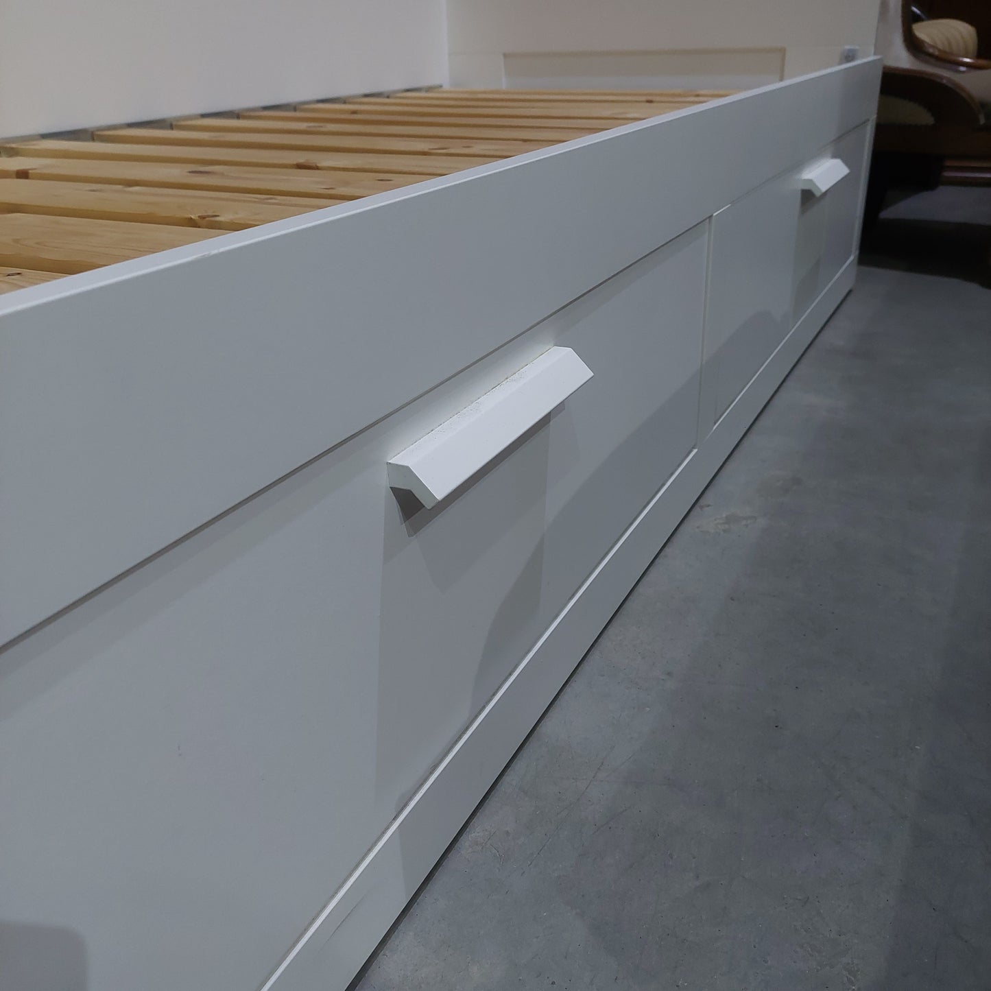 Divano Letto Singolo / Matrimoniale Bianco Ikea Brimnes Cm205x57x57h