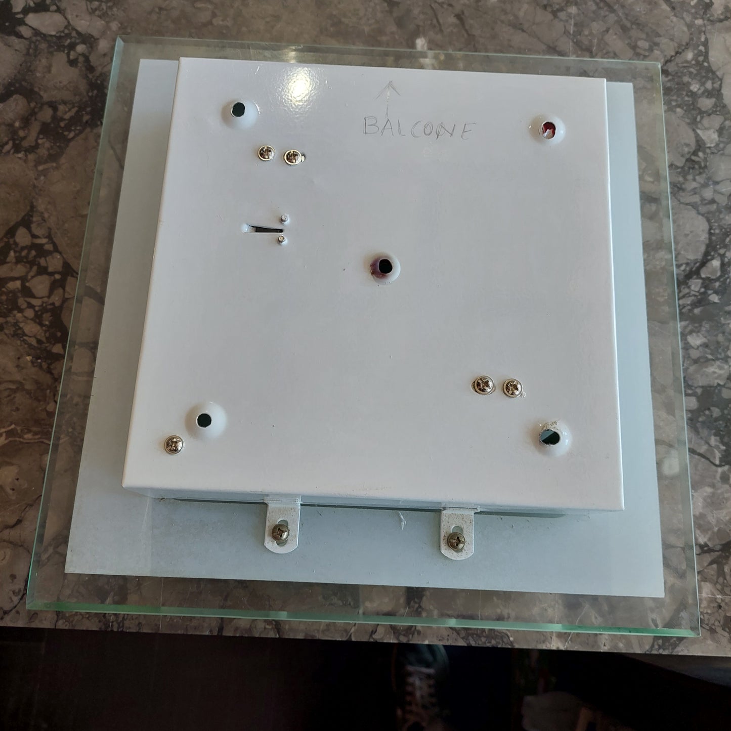 Plafoniera 2 Quadrati Vetri 2 Luci