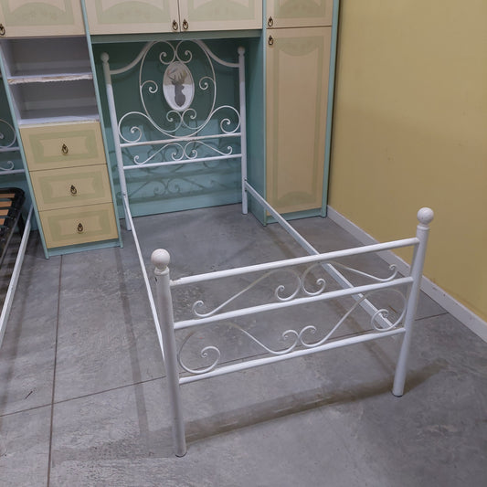 Letto* Singolo Ferro Bianco Cm200x93x126h