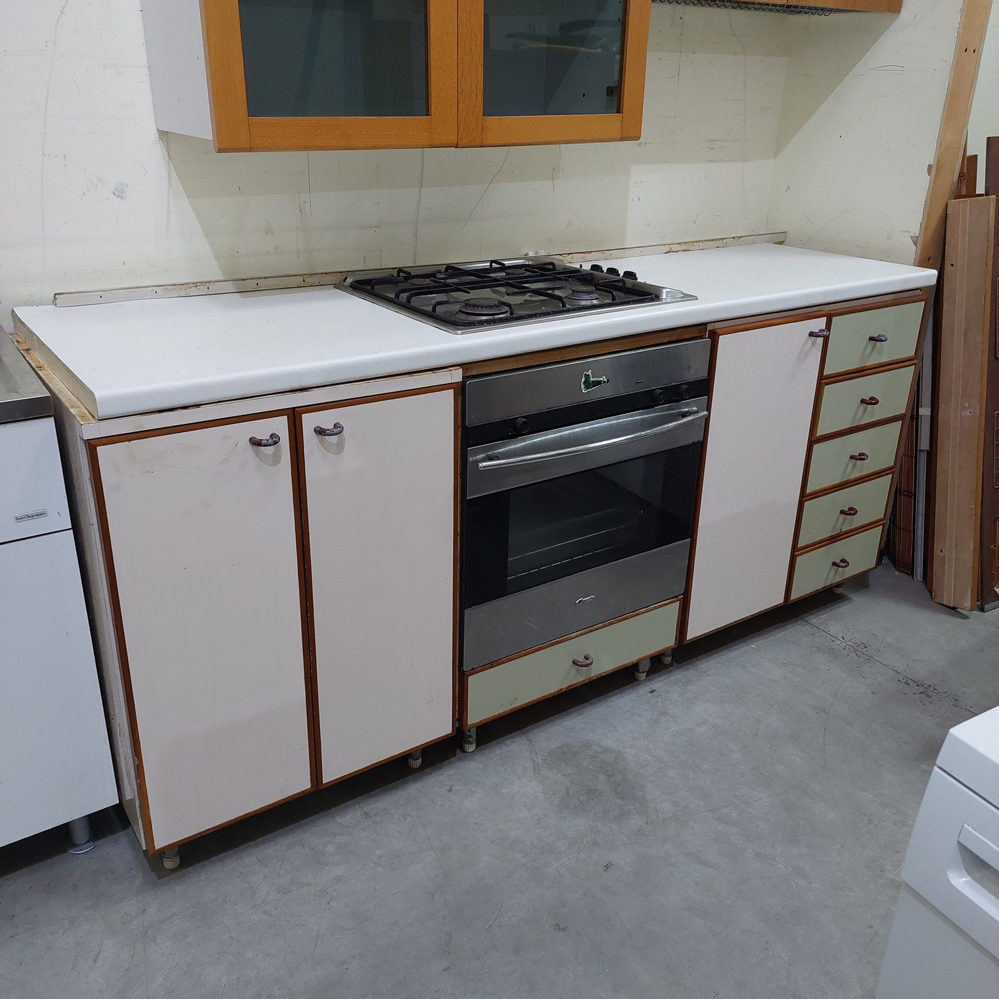 Mobile Cucina C/piano Cottura 4/f +forno Candy Cm193x60x90h