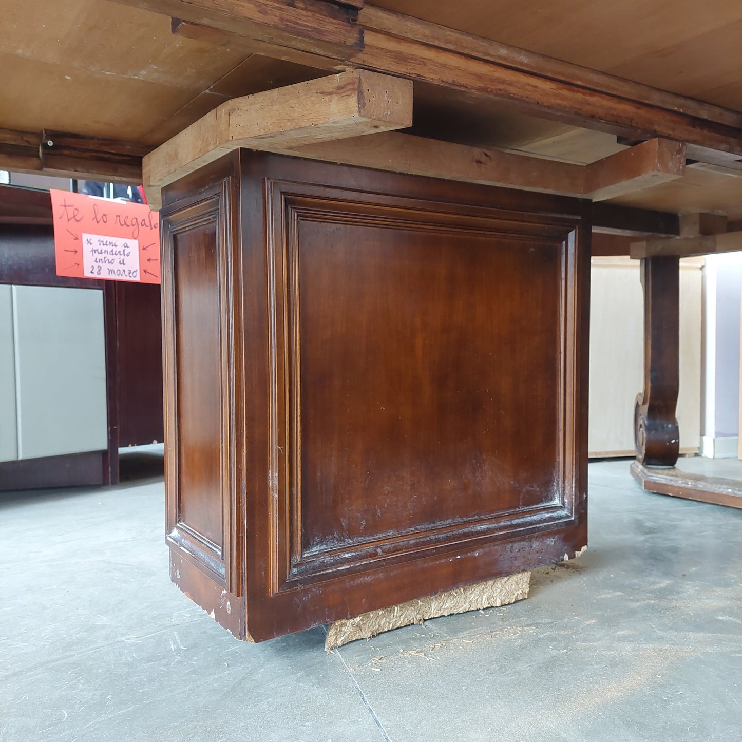 Tavolo Legno * Tondo All. Anni 60 D120/400x75h