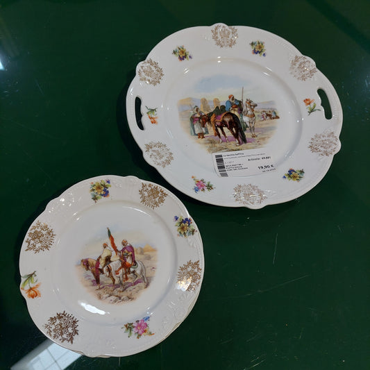 Set/5 Piattini + Piatto Dolce Porc Dec Egiziani