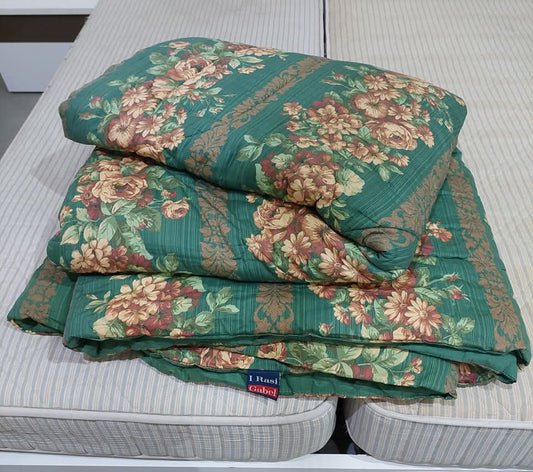 Trapunta Matrimoniale* Verde/fiori "i Rasi - Gabel"
