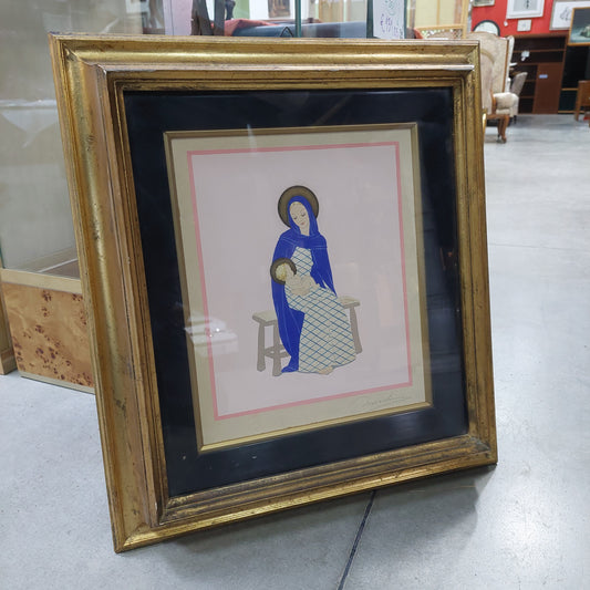 Quadro Madonna Con Bambino Giovanni Meschini Cm44,5x49