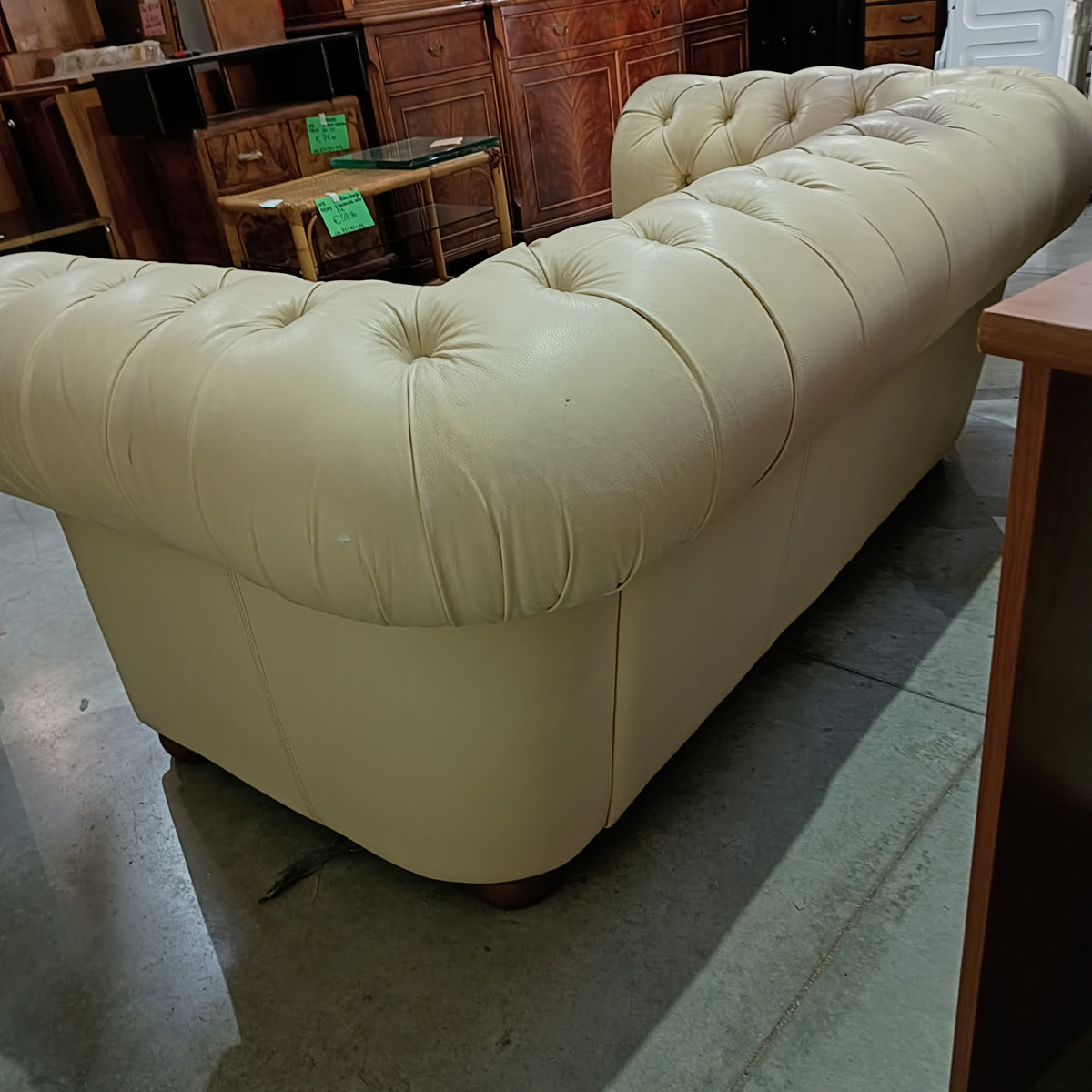 Divano Letto Chester Pelle * Beige Cm176x95x75