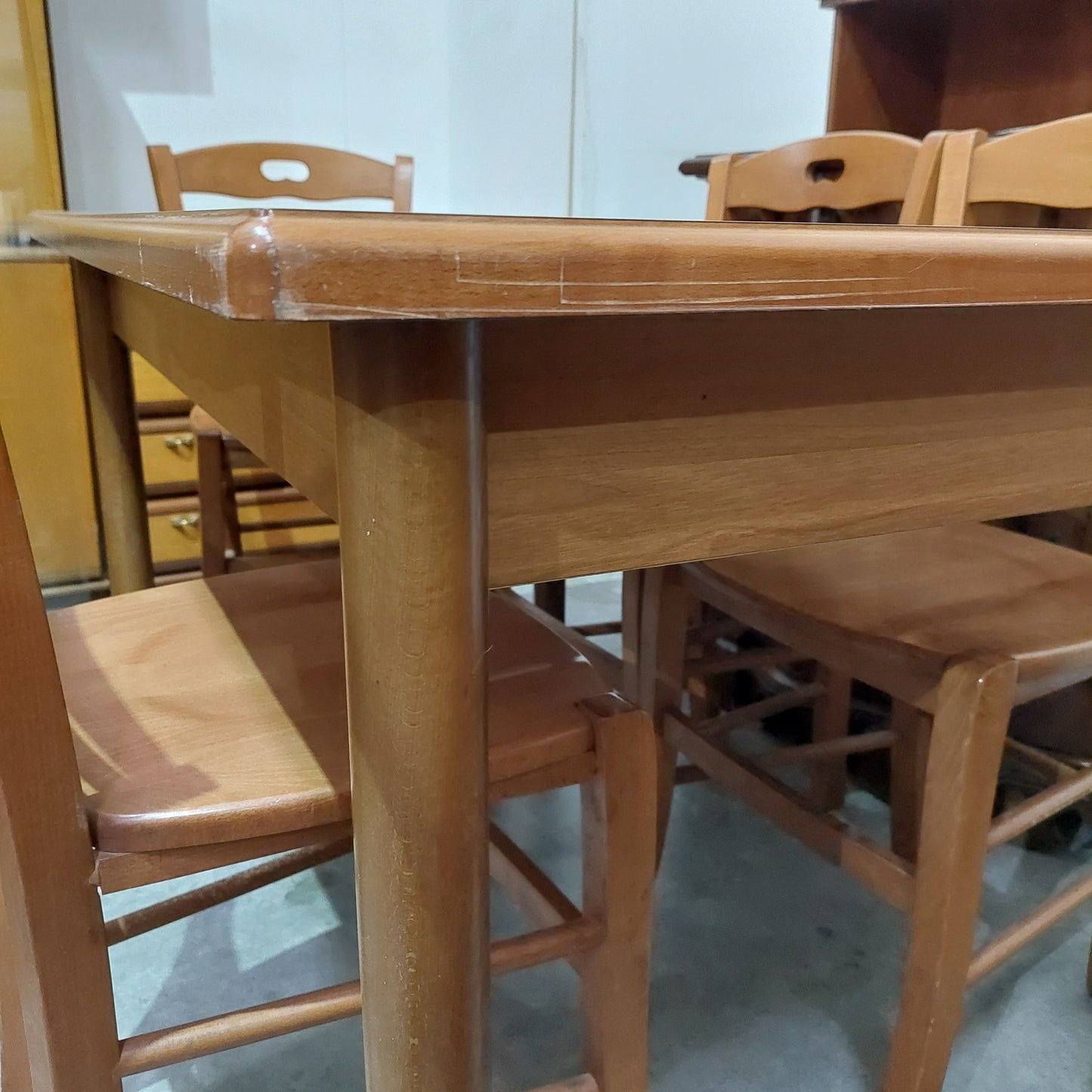 Set/tavolo Ciliegio All. + 4 Sedie Cm135x45x80h