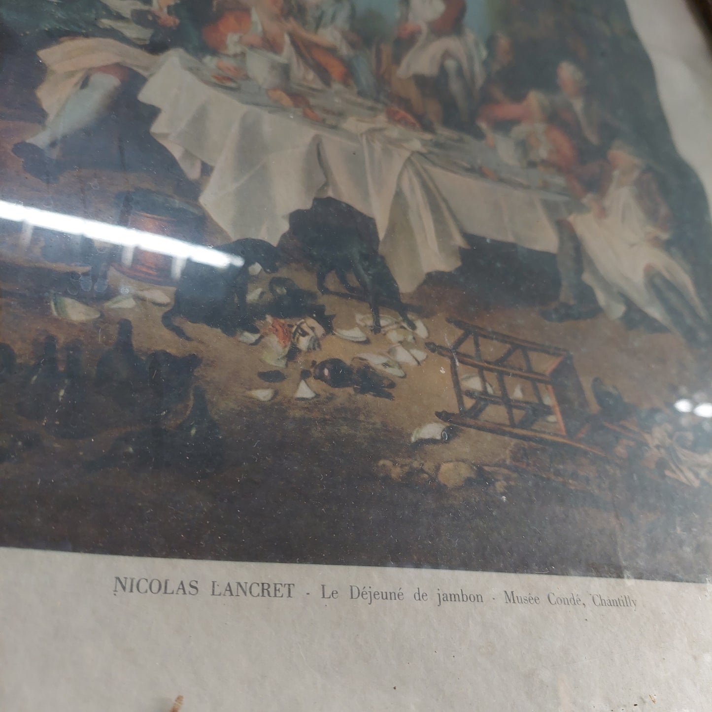 S/ Il Pranzo Al Prosciutto "nicolas Lancret" Cm55x73