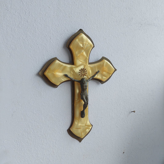 Crocifisso Ottone Vintage Cm20x14