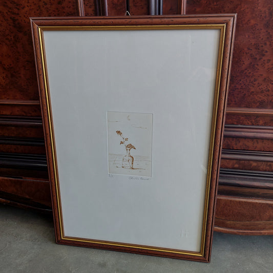 Quadro Litografia Natura Morta Firmato