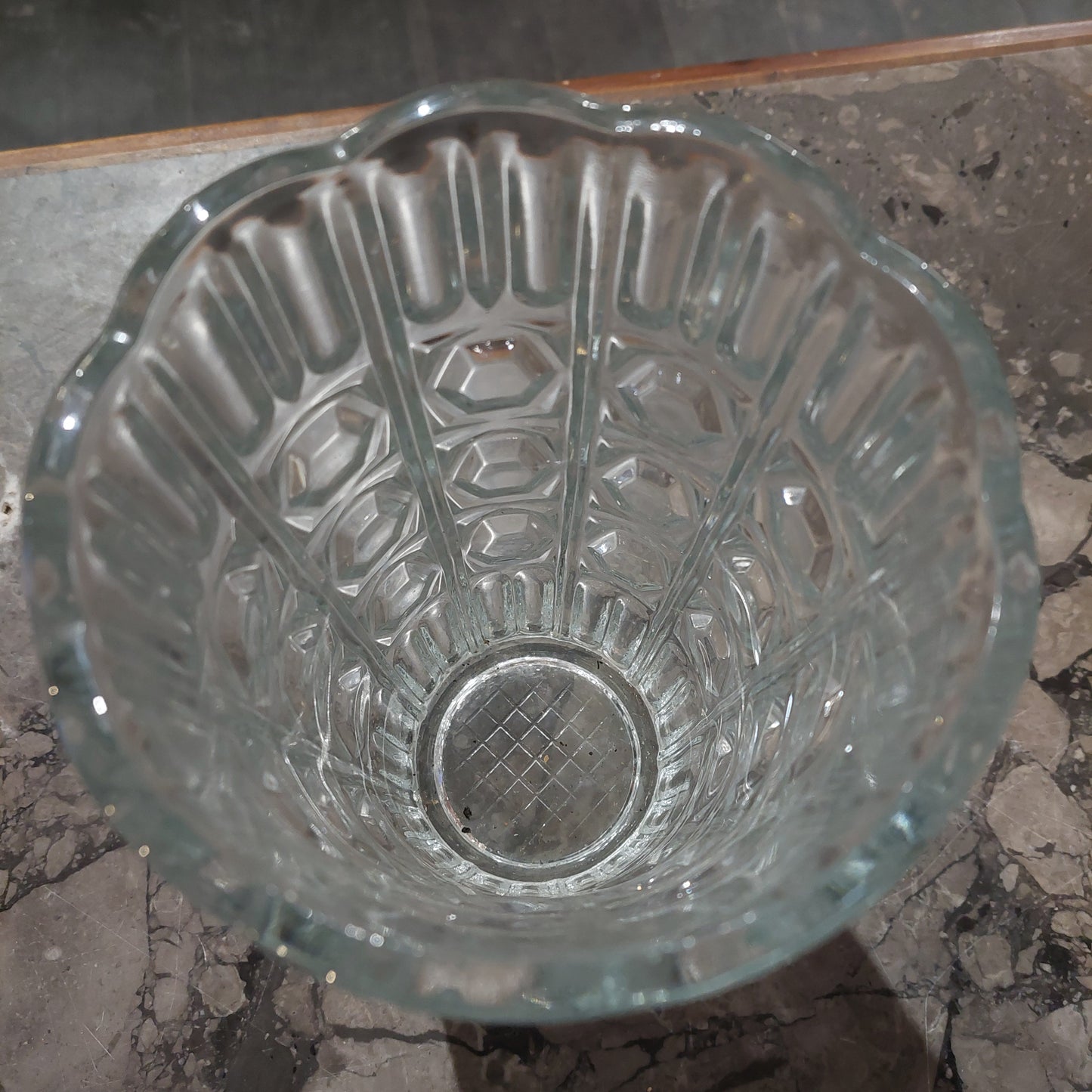 Vaso Portafiori Vetro Anni 60 D13x23h