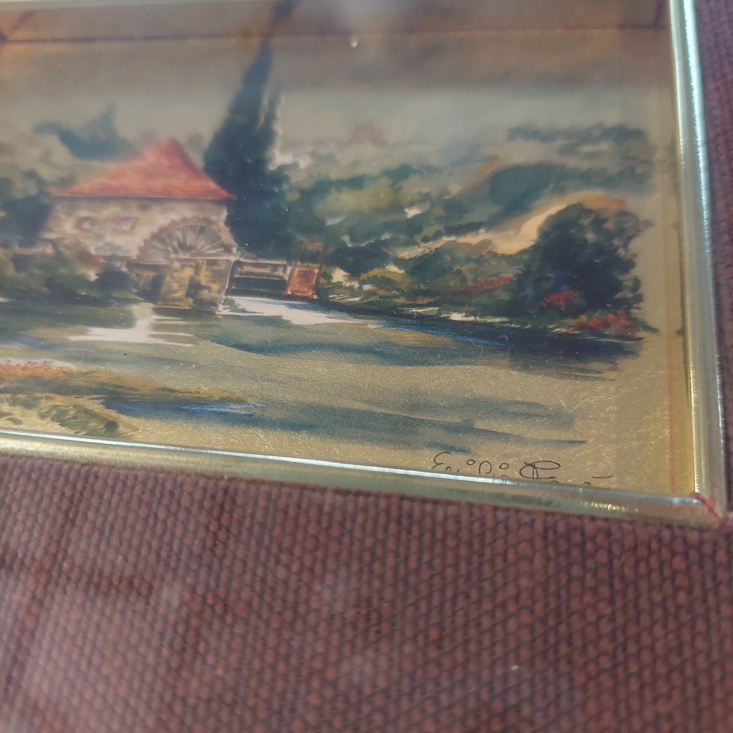 Quadro Foglia Oro Cm28,5x25