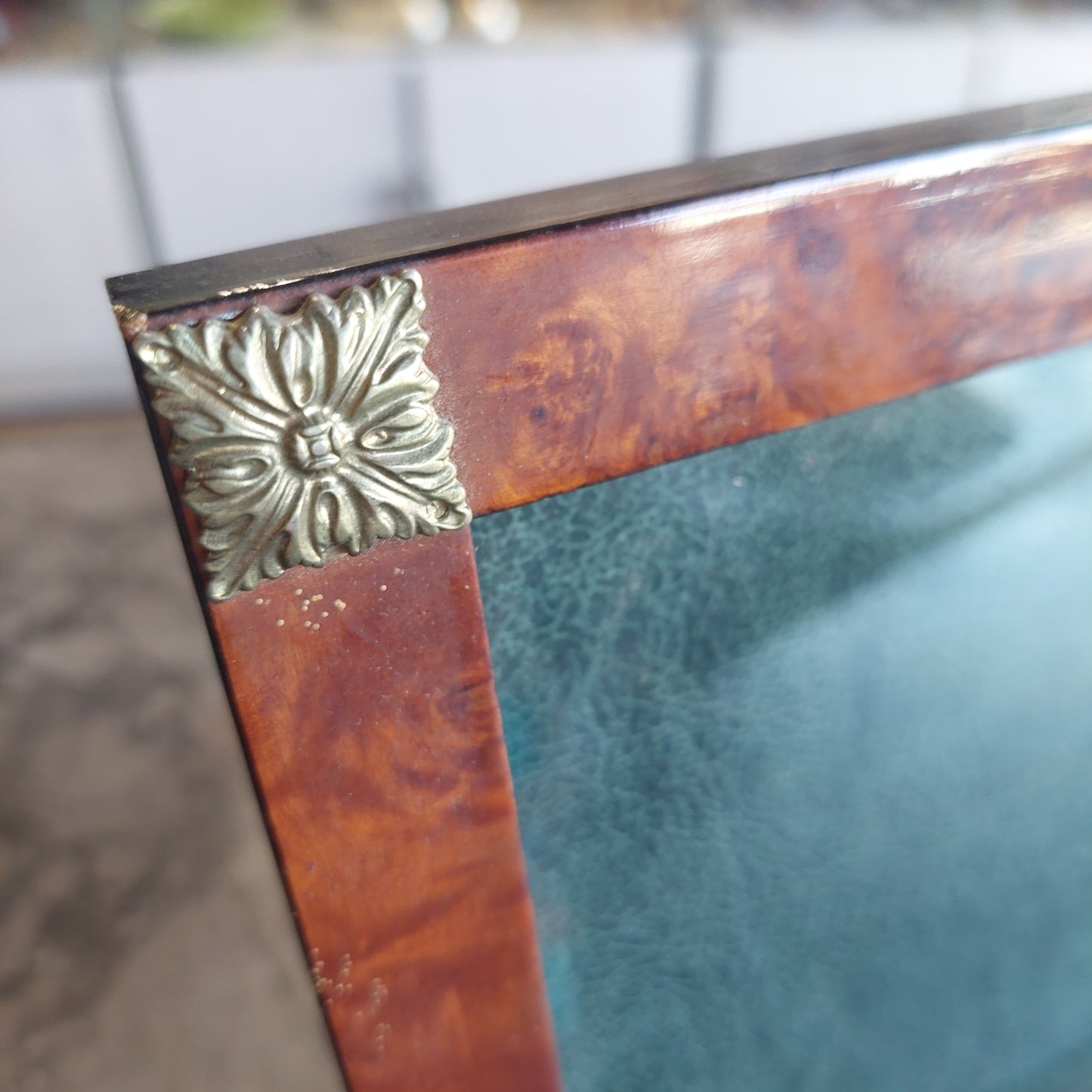 Cornice Portafoto Radica * Con Fregi Ottone