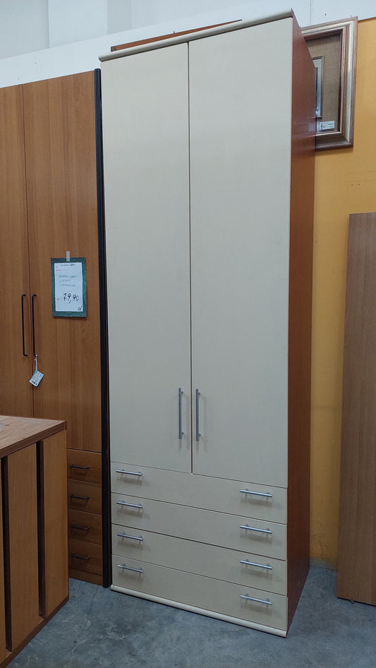 Armadio Ciliegio E Avorio 2/a 4/c Cm90x57x262h