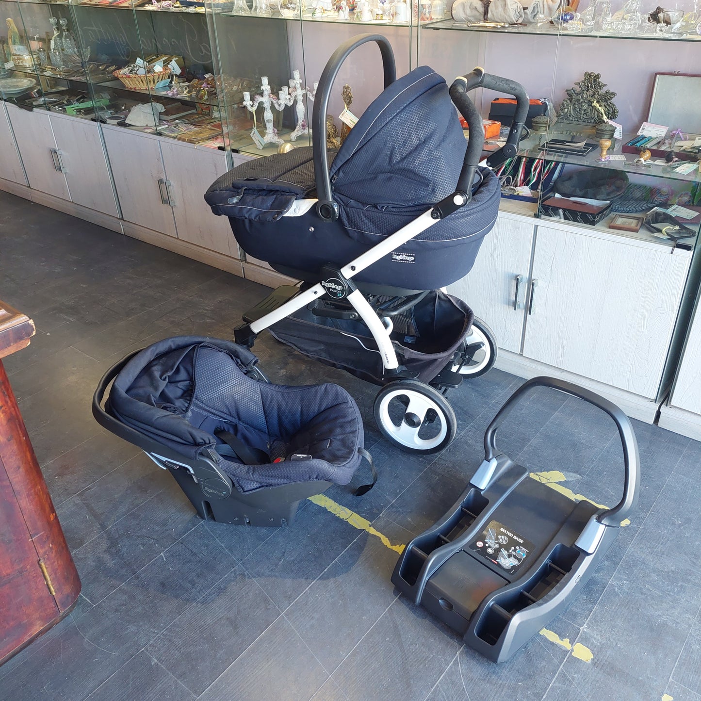 Set/ovetto E Navicetta +belted Base +ruote (chiusura A Libro) Peg Perego