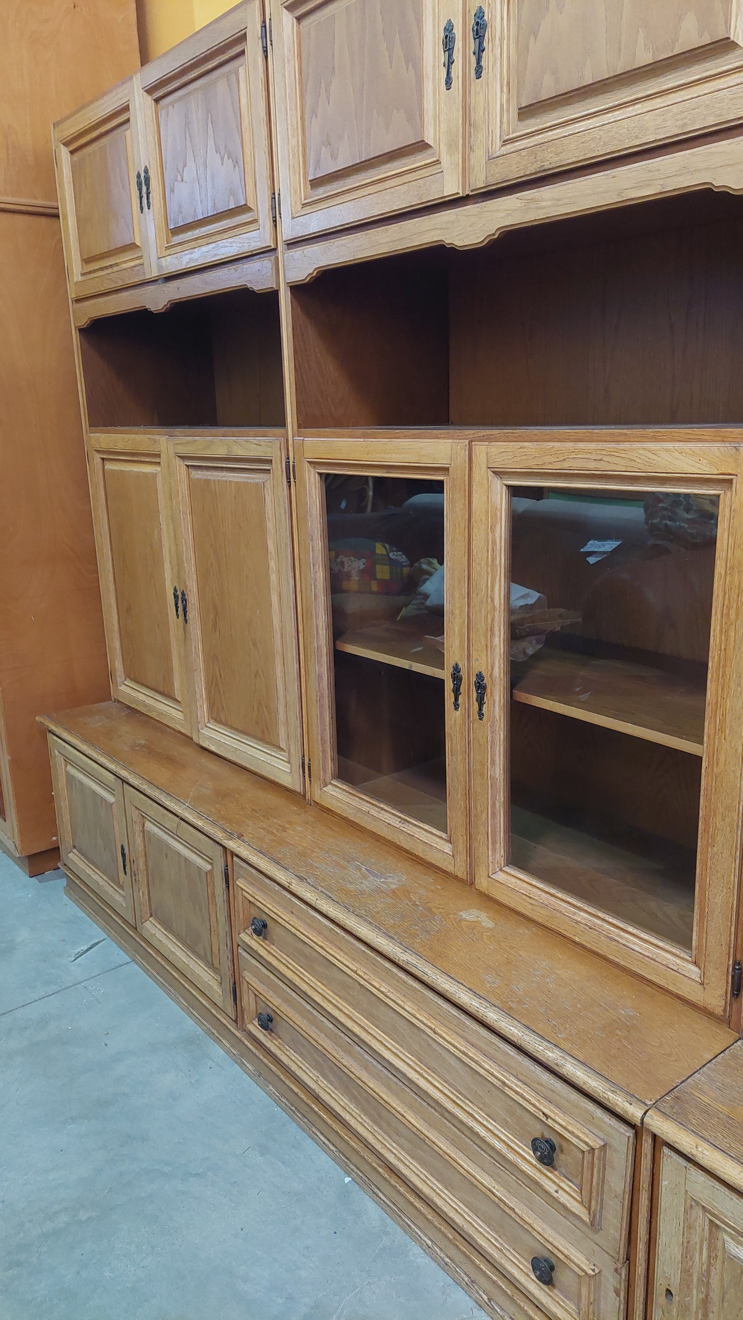 Parete Attrezzata Legno* Cm364x60x207h