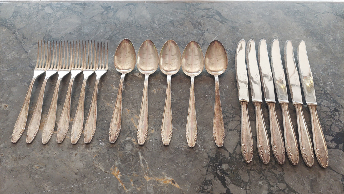 Serv/17 Posate Silver Plated Vintage