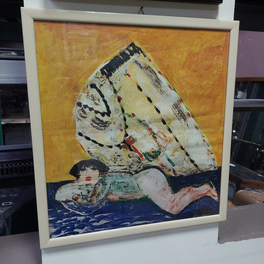 Q/stampa Donna Farfalla Di Salvatore Fiume Cm52x56